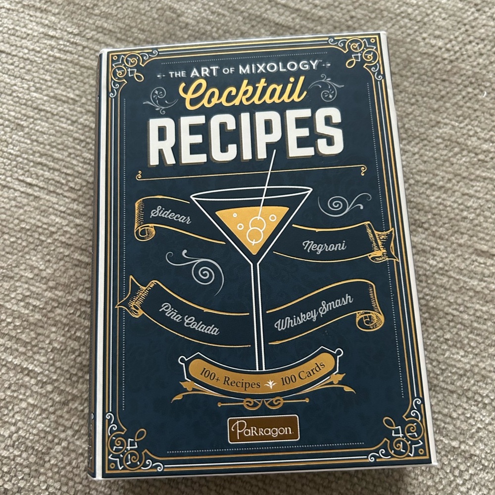 PARAGON The Art of Mixology Cocktail Recipes - Black and Gold